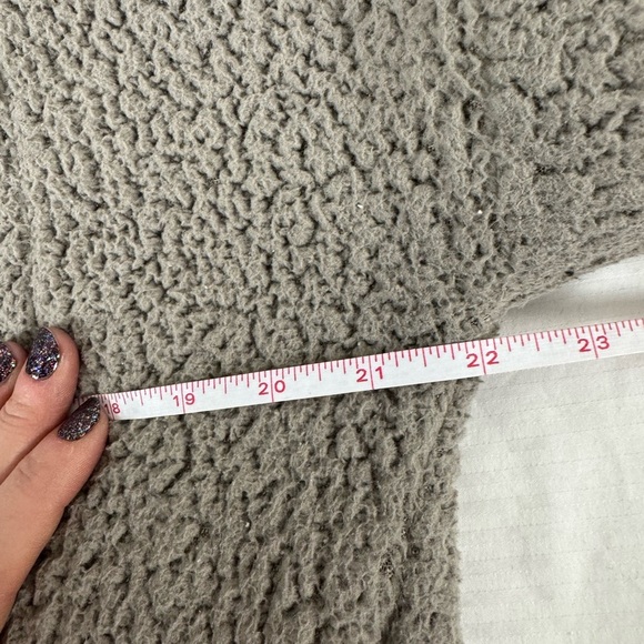 Abercrombie & Fitch soft A&F Sherpa gray collared 1/4 zip size large collared - Picture 5 of 9